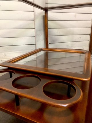 Camarera. italiano madera y cristal años 50