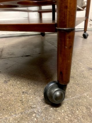 Camarera. italiano madera y cristal años 50