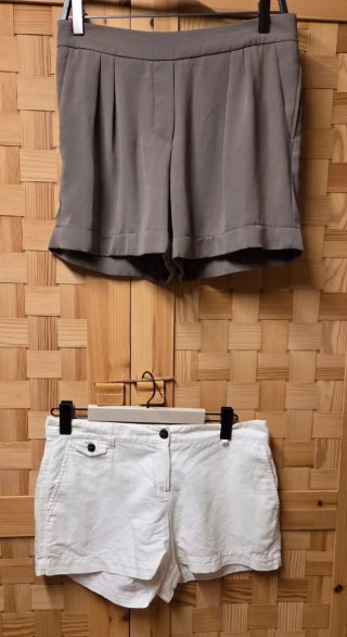 Lote Shorts Mango  Gris y Blanco