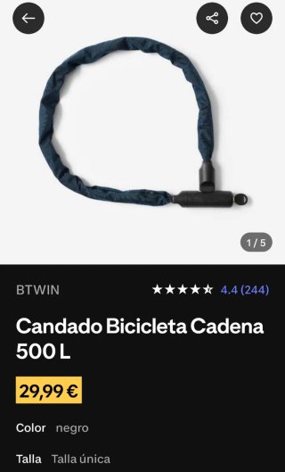 Bicicleta Rockrider 29 color verde y candado