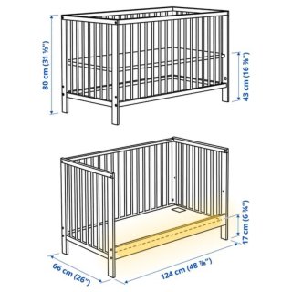 Lote cuna y cambiador Ikea Gulliver