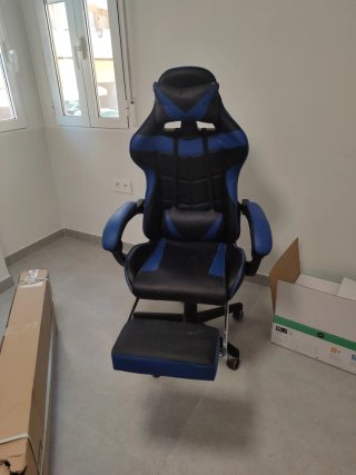 Silla Gamer Negra y Azul