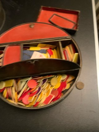 Scatola portafiche e carte da gioco