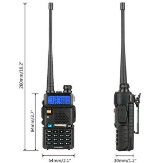 2x Walkie-Talkie Radio Portatile Baofeng UV-5R