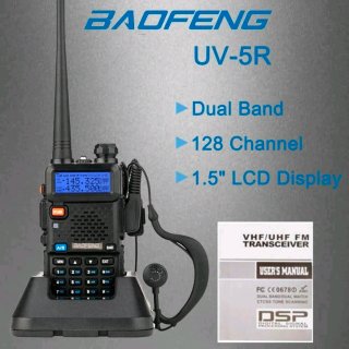 2x Walkie-Talkie Radio Portatile Baofeng UV-5R