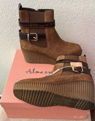 Botas Alma en Pena Talla 38 zapato botin piel