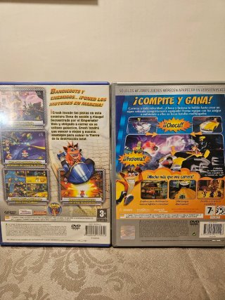 Lote 2 juegos Crash PS2 Nitro Kart y Tag Team