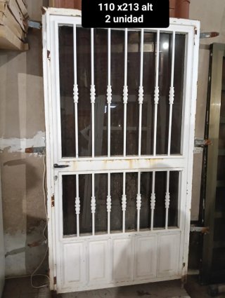 2 Puerta Hierro Macizo 110x213cm