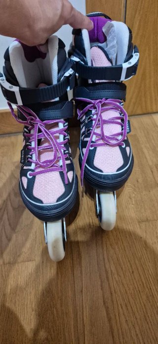 Patines en línea niña y protecciones