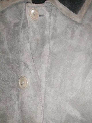 Giacca in montone marrone/grigio