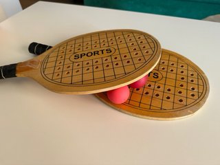 Racchette da spiaggia in legno con palline