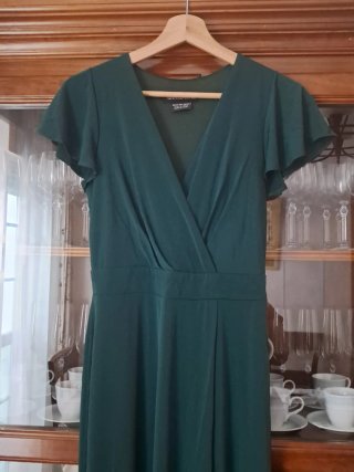 Vestido fiesta verde Veneno en la piel