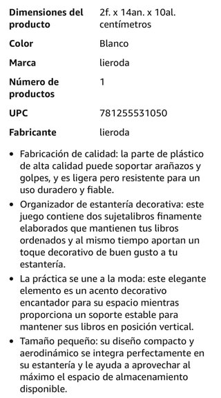 Organizador de estantería decorativa