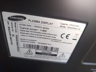 TV Plasma Samsung 43 Negra
