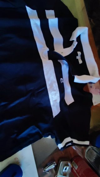 Polo a righe bianco e nero