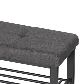 Banco zapatero con asiento acolchado
