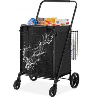 Folding Shopping Cart with Removable Waterproof Liner, 95.3