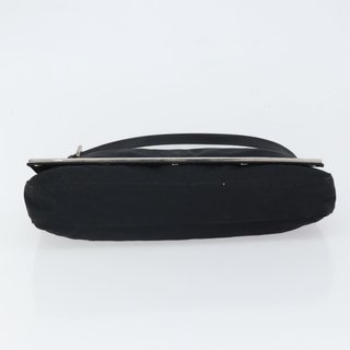 FENDI Shoulder Bag Cotton Black Silver Auth