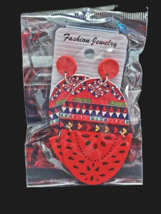 Pendientes de mujer rojos y multicolor