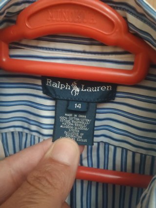 Camisa Ralph Lauren Niño Talla 14