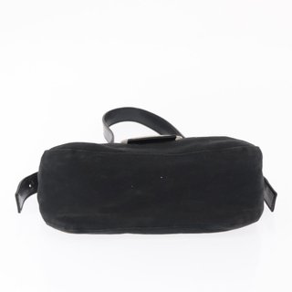 FENDI Hand Bag Nylon Black Silver Auth ep12875 -