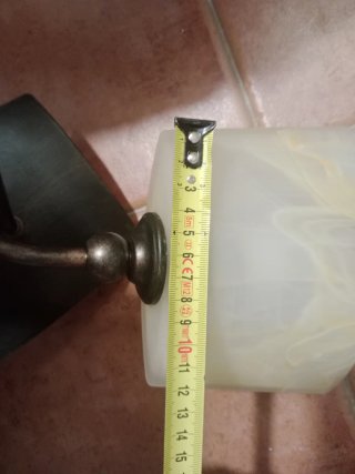 2 Lámparas de forja y cristal