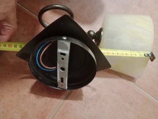 2 Lámparas de forja y cristal