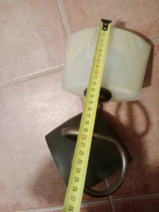 2 Lámparas de forja y cristal