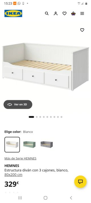 Cama nido Ikea Hemnes blanca