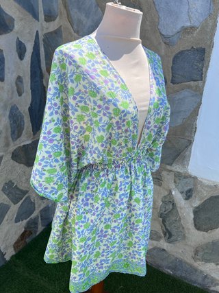 Vestido Corto Estampado Floral Boho Talla Única