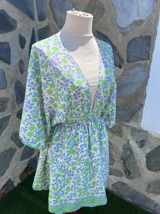 Vestido Corto Estampado Floral Boho Talla Única