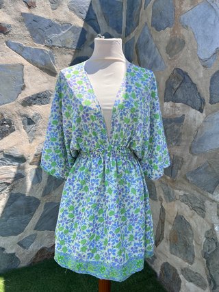 Vestido Corto Estampado Floral Boho Talla Única