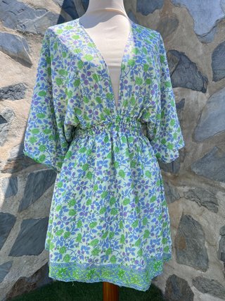 Vestido Corto Estampado Floral Boho Talla Única