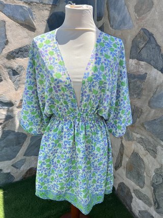 Vestido Corto Estampado Floral Boho Talla Única