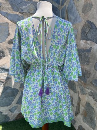 Vestido Corto Estampado Floral Boho Talla Única