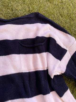 Jersey rayas azul y blanco
