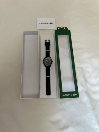 Reloj Lacoste Sumergible Negro y Amarillo