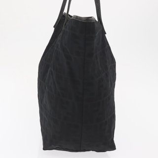 FENDI Zucca Canvas Tote Bag Black Auth 168423 -