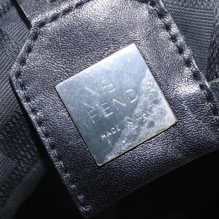 FENDI Zucca Canvas Tote Bag Black Auth 168423 -