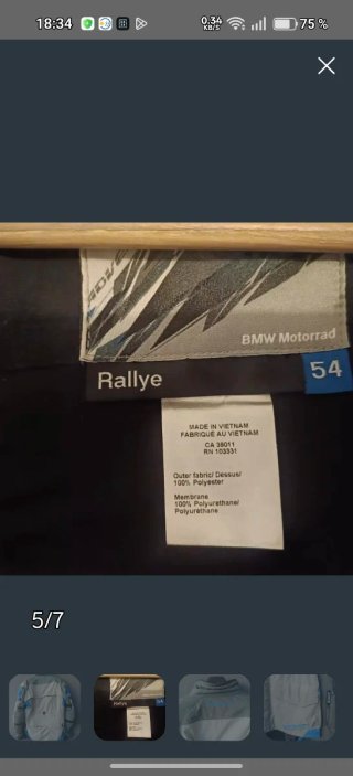 Chaqueta BMW Motorrad Azul y Gris RALLYE
