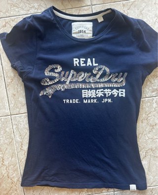 Camiseta Superdry Real Superdry y Hilfiger Azul