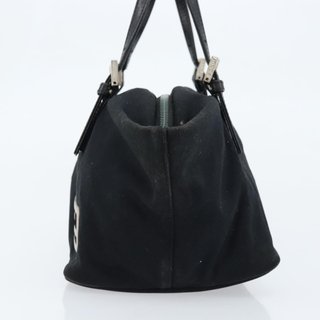 FENDI Hand Bag Nylon Black Silver Auth bs33538 -