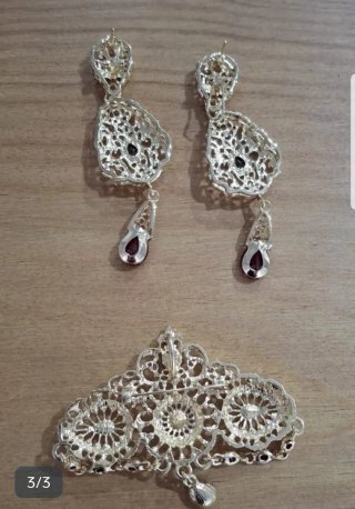 Conjunto Aderezo Burdeos Nuevo