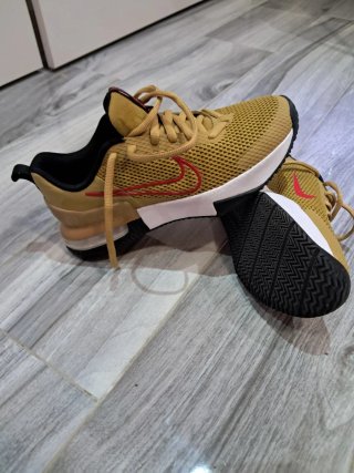 Zapatillas Nike Doradas y Rojas