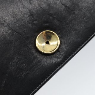 CHANEL Matelasse Chain Shoulder Bag Leather Black