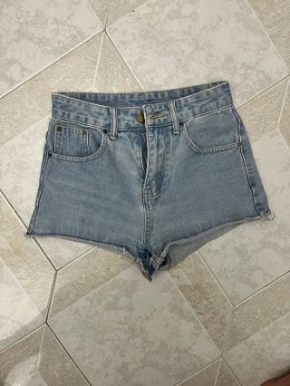 Set Pantaloncini jeans donna vita alta