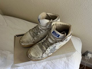 Golden Goose Sky-Star Plata y Blanco