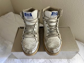 Golden Goose Sky-Star Plata y Blanco
