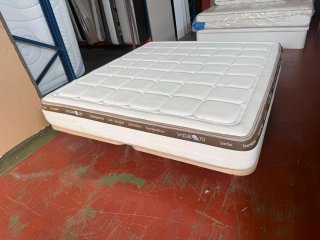 2 Bases Tapizadas 90x190 + Colchón 180x190