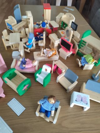 Casa de madera Lidl con accesorios